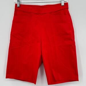 Susan Graver Red Pull On Bermuda Shorts Womens Size 4 NWOT!